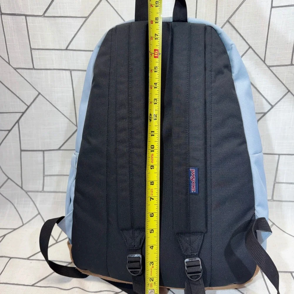 JanSport Right Pack Backpack One Size Light Blue Suede Bottom Classic School Bag